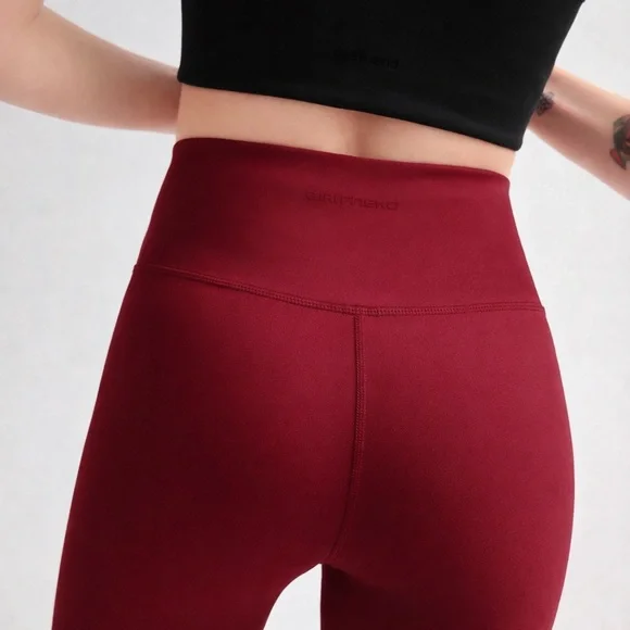 Girlfriend Collective Luxe High-Rise Leggings Burgundy Red – Women’s Sz XXS - Picture 3 of 9